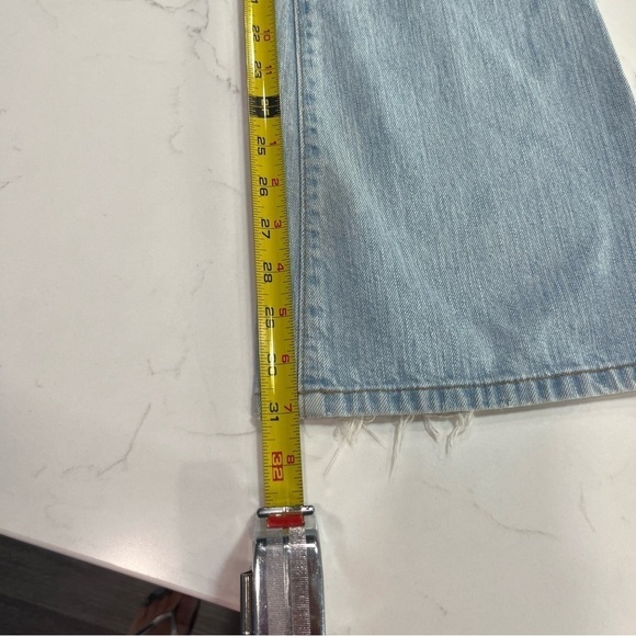 Abercrombie & Fitch Distressed Vintage Lightwash Button Fly Boot Cut 6 - Picture 15 of 15